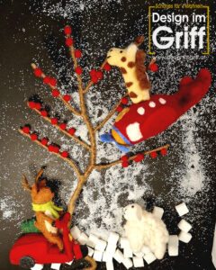 gefilzter Weihnachtsschmuck