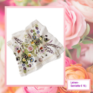 Blumen Leinen-Serviette