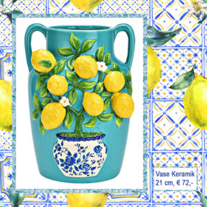 Keramikvase Zitrone